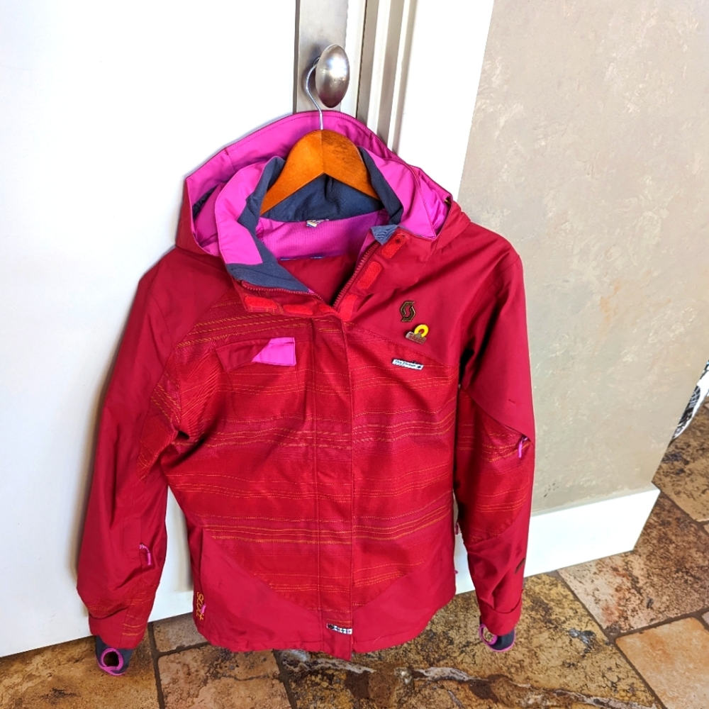 Scott ski jacket and ski pants red  size 8-10